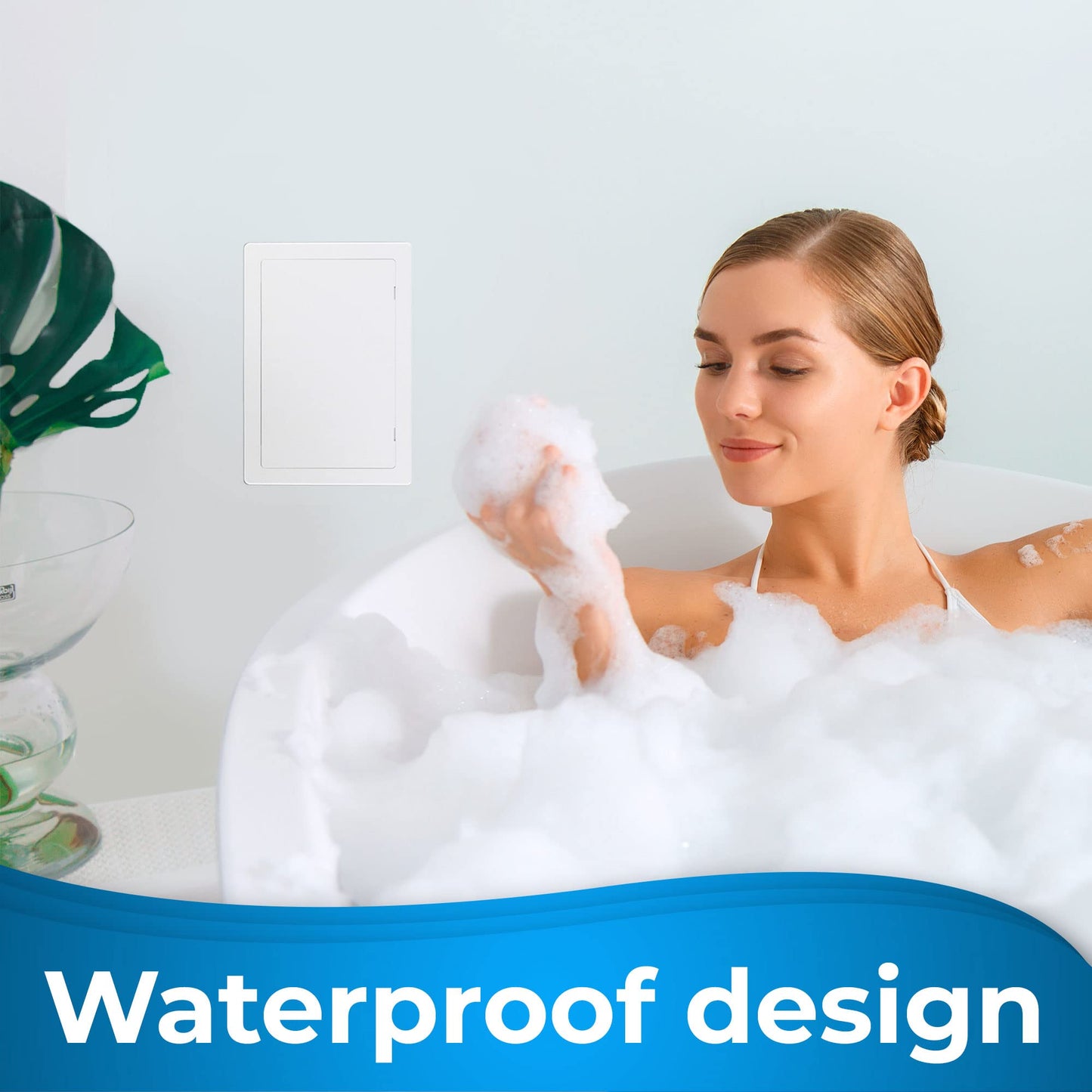 Access Panel for Drywall - 6 x 9 inch - Wall Hole Cover - Access Door - Plumbing Access Panel for Drywall - Heavy Durable Plastic White