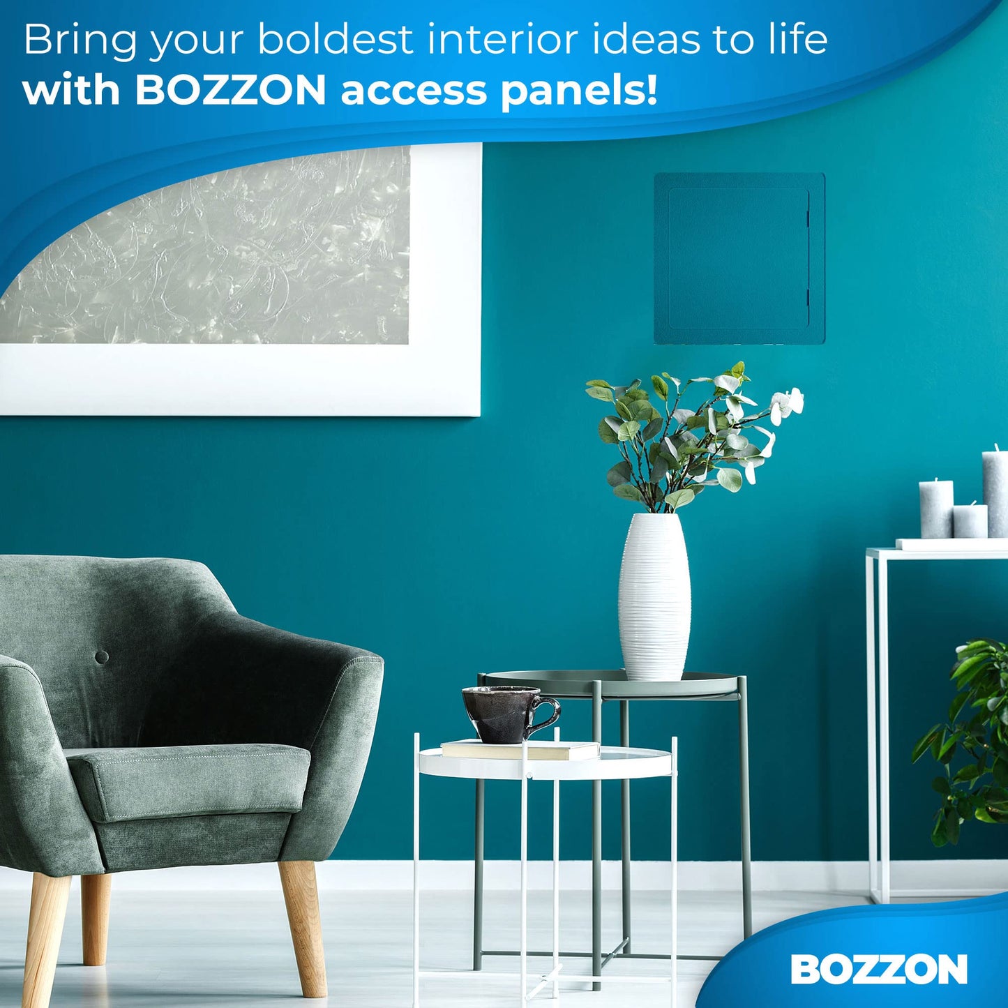 Access Panel for Drywall - 18 x 18 inch - Insulated - Wall Hole Cover - Access Door - Plumbing Access Panel for Drywall - Heavy Durable Plastic White