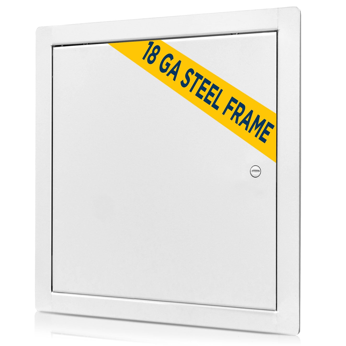 Access Panel for Drywall 8 x 8 inch – Metal Door with Screwdriver Latch, 18 GA Steel Frame, Wall Hole Cover, Plumbing Access Door, White