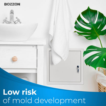 Access Panel for Drywall 8 x 8 inch – Metal Door with Key Lock, 18 GA Steel Frame, Wall Hole Cover, Plumbing Access Door, White