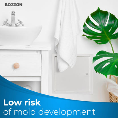 Access Panel for Drywall 6 x 6 inch – Metal Door with Screwdriver Latch, 18 GA Steel Frame, Wall Hole Cover, Plumbing Access Door, White