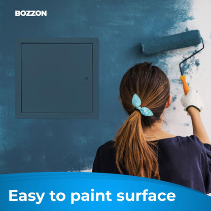 Access Panel for Drywall 6 x 6 inch – Metal Door with Screwdriver Latch, 18 GA Steel Frame, Wall Hole Cover, Plumbing Access Door, White