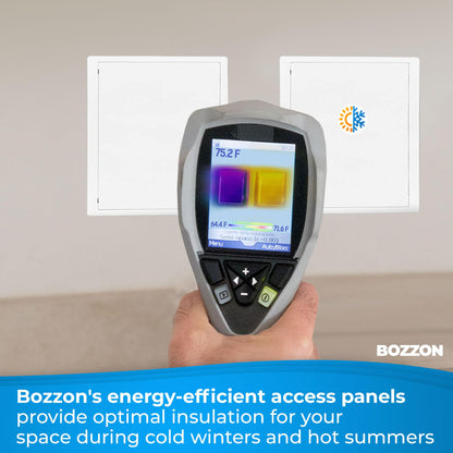 Access Panel for Drywall - 8 x 8 inch - Insulated - Wall Hole Cover - Access Door - Plumbing Access Panel for Drywall - Heavy Durable Plastic White