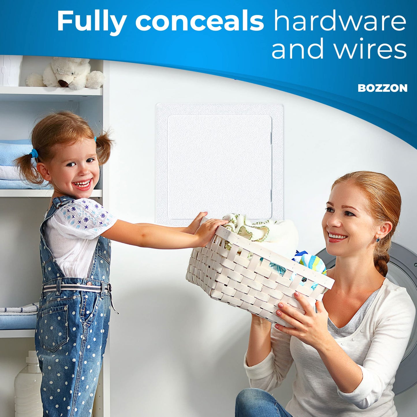 Access Panel for Drywall - 8 x 8 inch - Insulated - Wall Hole Cover - Access Door - Plumbing Access Panel for Drywall - Heavy Durable Plastic White