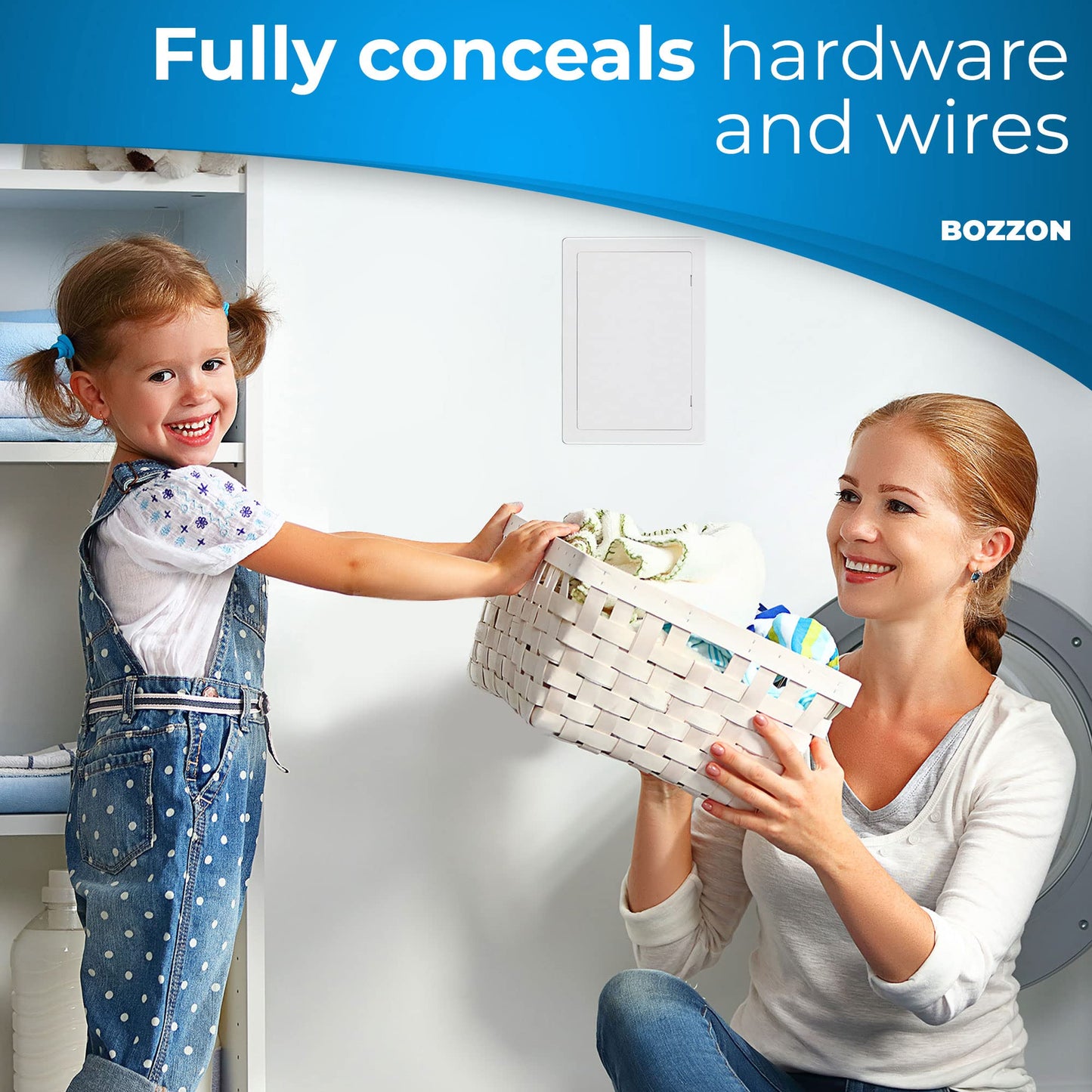 Access Panel for Drywall - 6 x 9 inch - Wall Hole Cover - Access Door - Plumbing Access Panel for Drywall - Heavy Durable Plastic White