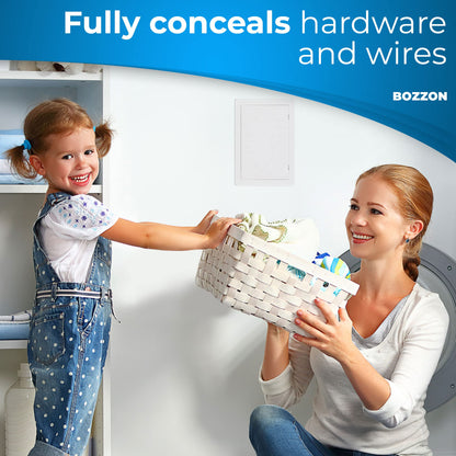 Access Panel for Drywall - 4 x 6 inch - Wall Hole Cover - Access Door - Plumbing Access Panel for Drywall - Heavy Durable Plastic White