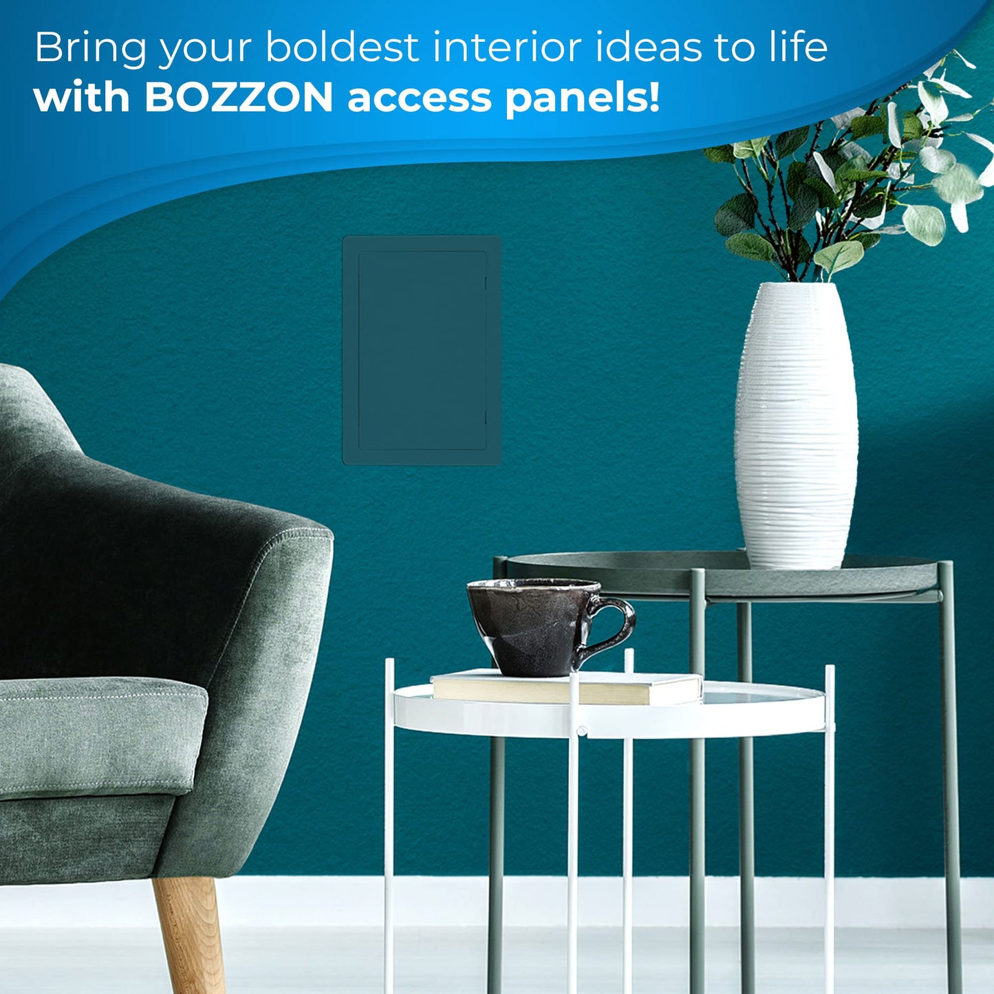 Access Panel for Drywall - 4 x 6 inch - Wall Hole Cover - Access Door - Plumbing Access Panel for Drywall - Heavy Durable Plastic White